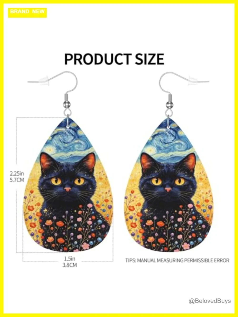 Dangle Earrings for Women - Teardrop Faux Leather Drop Earrings